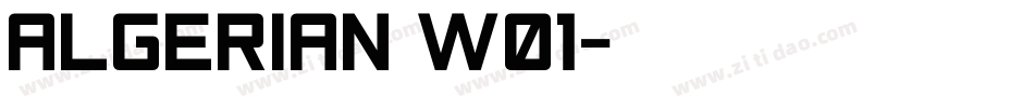 Algerian W01字体转换